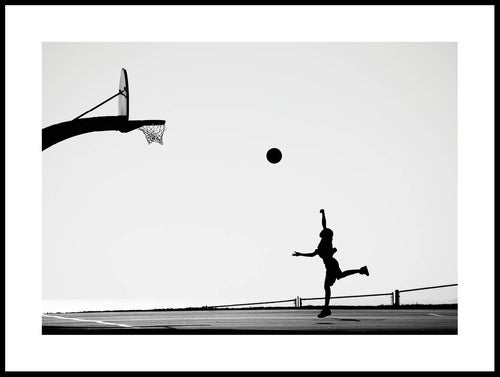 Basketball Silhouette Poster