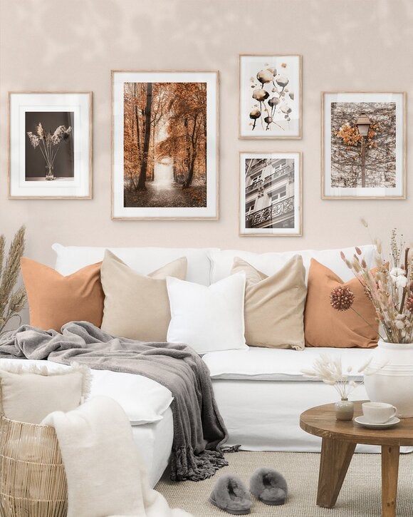 Ideas for a fall themed gallery wall