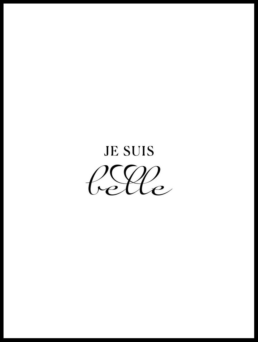 Je Suis Belle Poster - Posterton