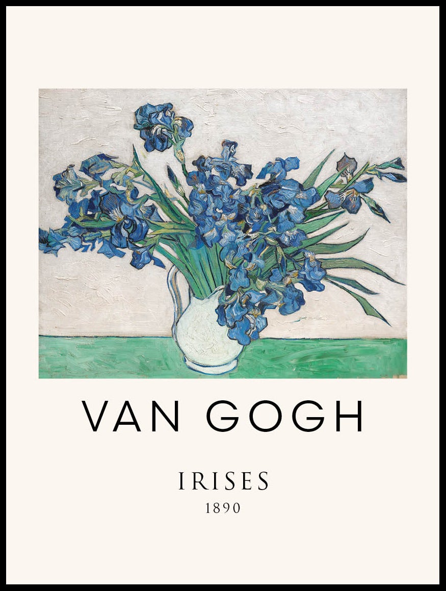 irises in a vase van gogh