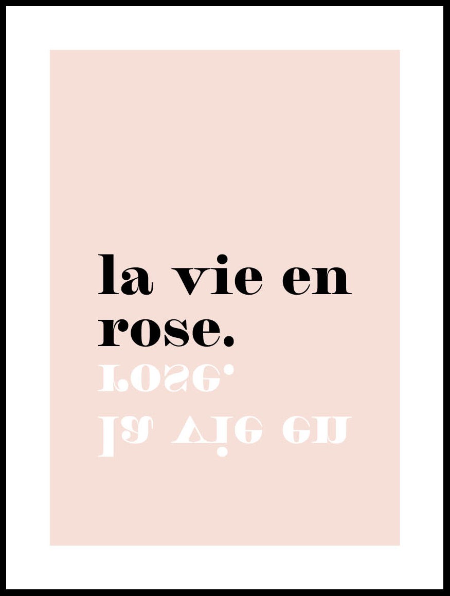 La vie en rose life in pink color french Vector Image